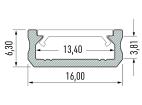 Hliníkový profil LUMINES D 2m pro LED pásky, stříbrný eloxovaný